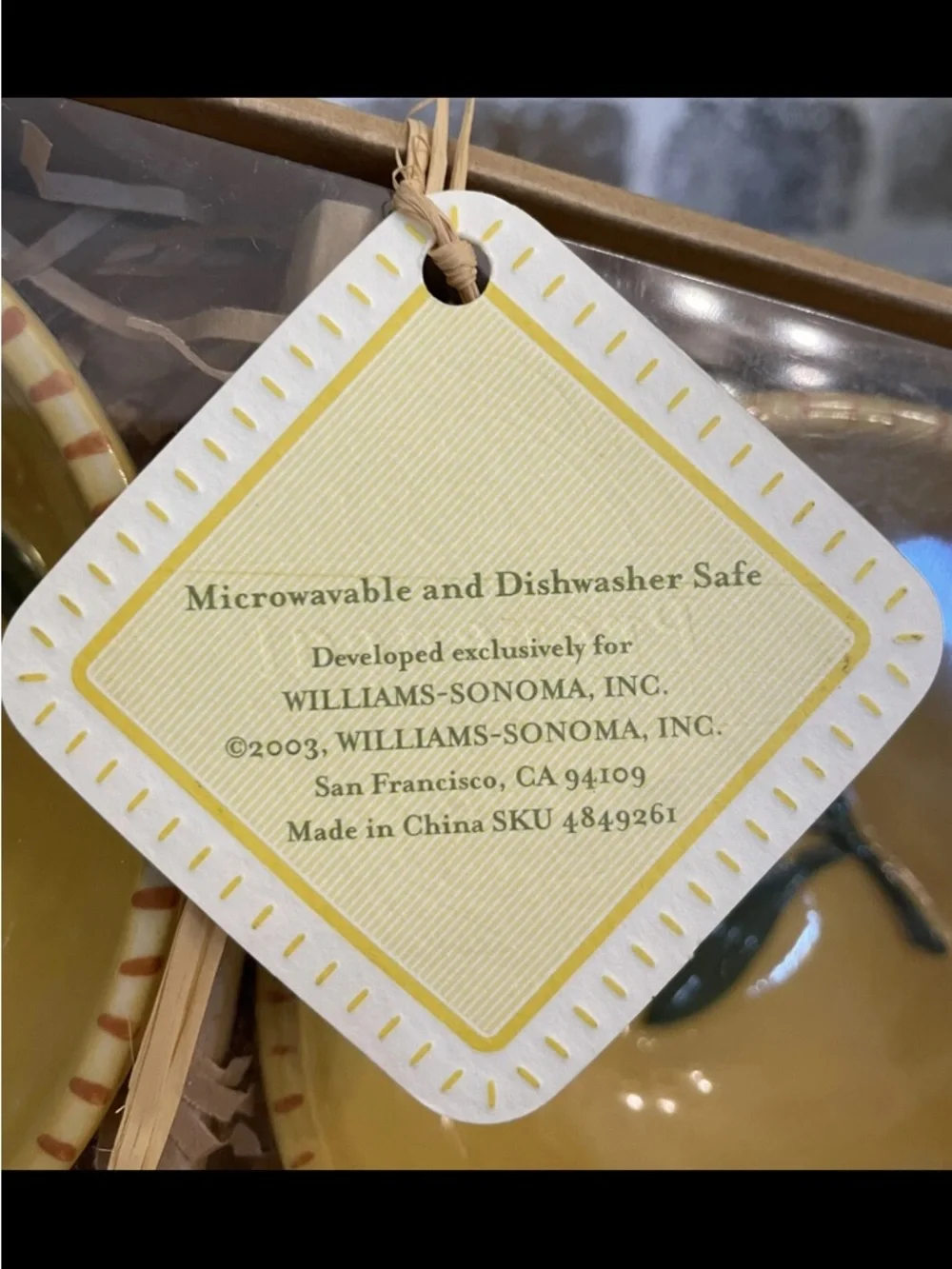William Sonoma Provençal Dipping Bowls (3) OLIO D’OLIVA (Olive) Yellow 5”